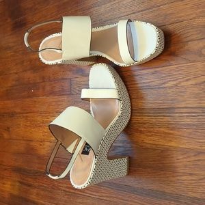 NIB Zac Posen Virginia Platform Heels, White, Size 8.5